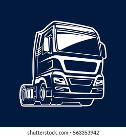 Truck car cargo freight logo template illustaration