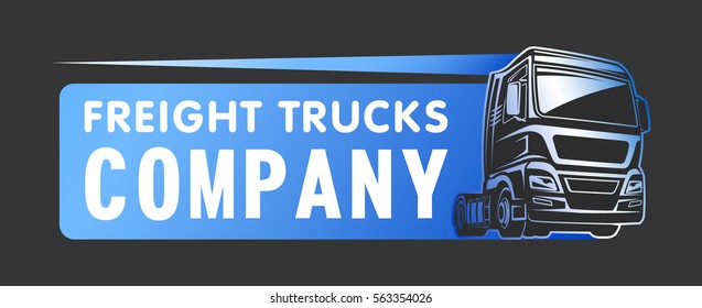 Truck car cargo freight logo template illustaration