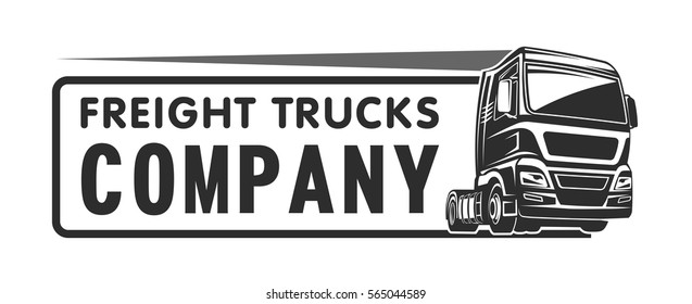 Truck car cargo freight logo template illustration