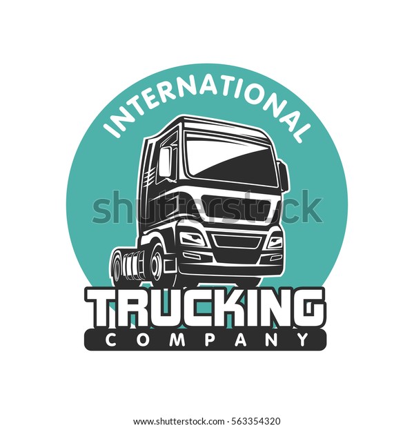 Truck car\
cargo freight logo template\
illustaration