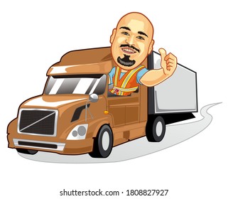 truck car cartoon in vector