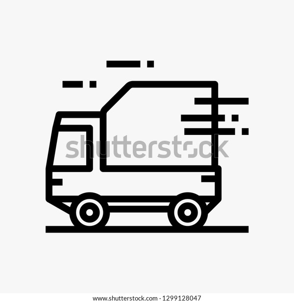 Truck car concept line\
icon. Simple element illustration.  Truck car transport concept\
outline symbol design. Can be used for web and mobile UI/UX .\
Modern vector style