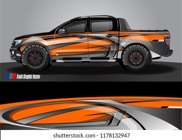 truck and car decal design vector kit. abstract background graphics for vehicle advertisement and vinyl wrap