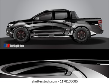 truck and car decal design vector kit. abstract background graphics for vehicle advertisement and vinyl wrap