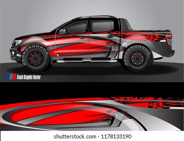 truck and car decal design vector kit. abstract background graphics for vehicle advertisement and vinyl wrap