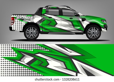 truck and car decal design vector kit. abstract background graphics for vehicle advertisement and vinyl wrap dekal
