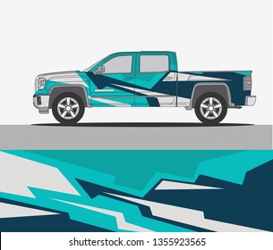 truck and car decal design vector. abstract background livery for vehicle vinyl wrap