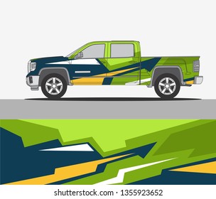 truck and car decal design vector. abstract background livery for vehicle vinyl wrap
