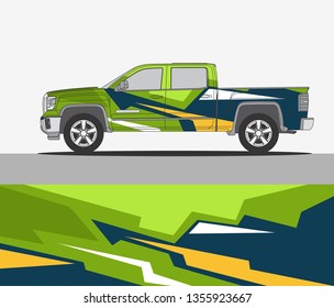 truck and car decal design vector. abstract background livery for vehicle vinyl wrap