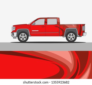 truck and car decal design vector. abstract background livery for vehicle vinyl wrap