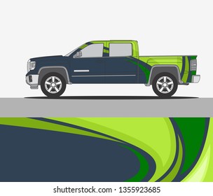 truck and car decal design vector. abstract background livery for vehicle vinyl wrap