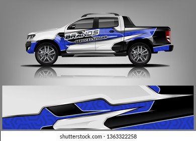 truck and car decal design vector kit. abstract background graphics for vehicle advertisement and vinyl wrap dekal

