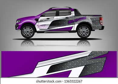 truck and car decal design vector kit. abstract background graphics for vehicle advertisement and vinyl wrap dekal
