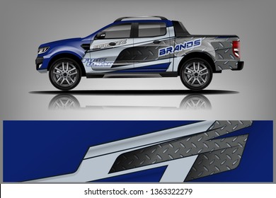truck and car decal design vector kit. abstract background graphics for vehicle advertisement and vinyl wrap dekal
