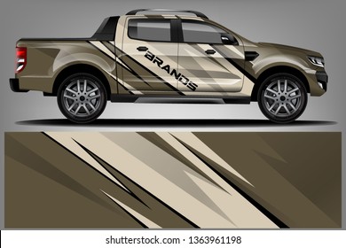 truck and car decal design vector kit. abstract background graphics for vehicle advertisement and vinyl wrap dekal
