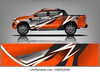 truck and car decal design vector kit. abstract background graphics for vehicle advertisement and vinyl wrap dekal
