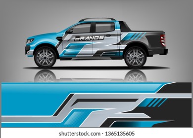 truck and car decal design vector kit. abstract background graphics for vehicle advertisement and vinyl wrap dekal
