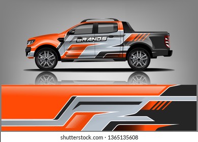 truck and car decal design vector kit. abstract background graphics for vehicle advertisement and vinyl wrap  dekal
