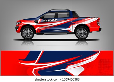 truck and car decal design vector kit. abstract background graphics for vehicle advertisement and vinyl wrap  dekal
