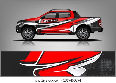 truck and car decal design vector kit. abstract background graphics for vehicle advertisement and vinyl wrap dekal
