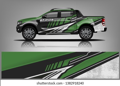 truck and car decal design vector kit. abstract background graphics for vehicle advertisement and vinyl wrap dekal
