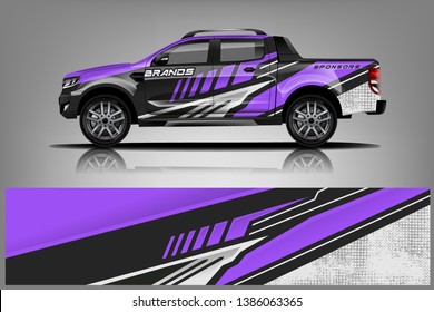 truck and car decal design vector kit. abstract background graphics for vehicle advertisement and vinyl wrap dekal
