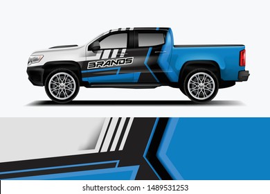 truck and car decal design vector kit. abstract background graphics for vehicle advertisement and vinyl wrap dekal
