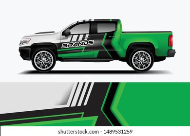 truck and car decal design vector kit. abstract background graphics for vehicle advertisement and vinyl wrap dekal
