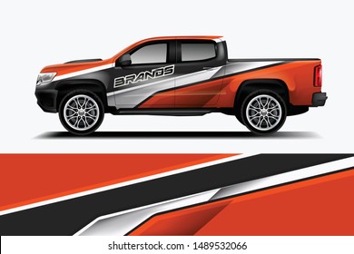 truck and car decal design vector kit. abstract background graphics for vehicle advertisement and vinyl wrap dekal