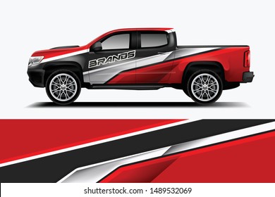 truck and car decal design vector kit. abstract background graphics for vehicle advertisement and vinyl wrap dekal