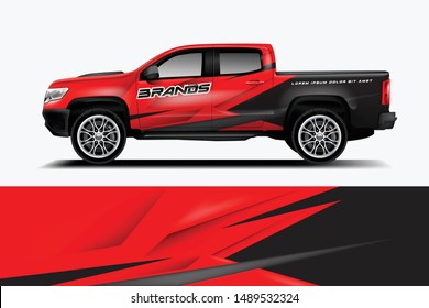 truck and car decal design vector kit. abstract background graphics for vehicle advertisement and vinyl wrap dekal