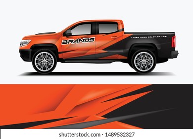 truck and car decal design vector kit. abstract background graphics for vehicle advertisement and vinyl wrap dekal