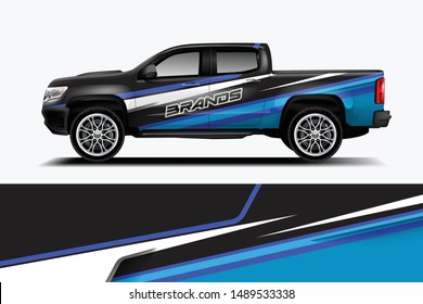 truck and car decal design vector kit. abstract background graphics for vehicle advertisement and vinyl wrap dekal