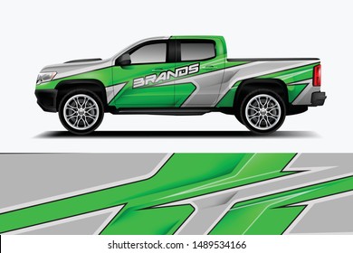 truck and car decal design vector kit. abstract background graphics for vehicle advertisement and vinyl wrap dekal