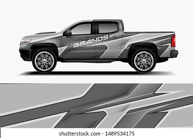 truck and car decal design vector kit. abstract background graphics for vehicle advertisement and vinyl wrap dekal