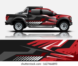 truck and car decal design vector kit. abstract background graphics