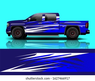 truck and car decal design vector kit. abstract background graphics