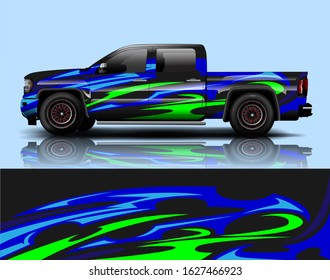 truck and car decal design vector kit. abstract background graphics