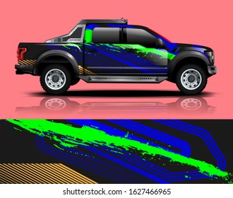 truck and car decal design vector kit. abstract background graphics