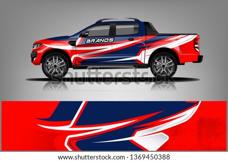 truck and car decal design vector kit. abstract background graphics for vehicle advertisement and vinyl wrap  dekal
