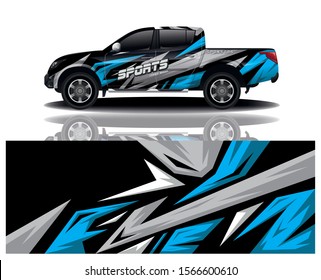 truck car decal wrap design vector