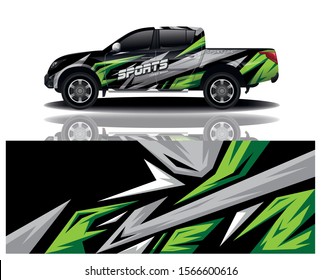 truck car decal wrap design vector