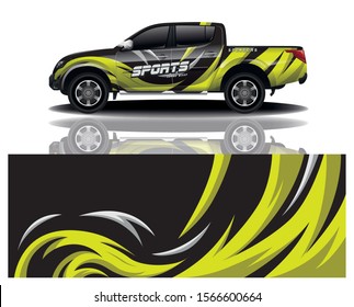 truck car decal wrap design vector