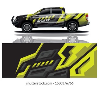 truck car decal wrap design vector