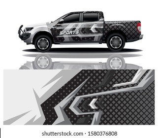 truck car decal wrap design vector