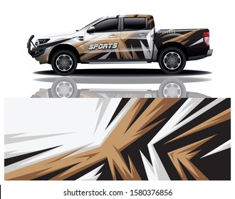 truck car decal wrap design vector