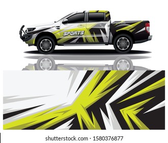 truck car decal wrap design vector