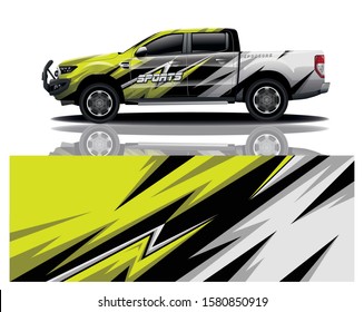 truck car decal wrap design vector