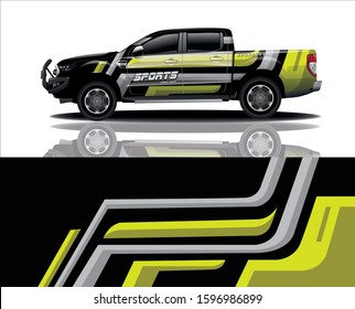 truck car decal wrap design vector