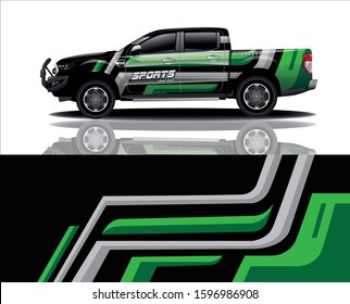 truck car decal wrap design vector
